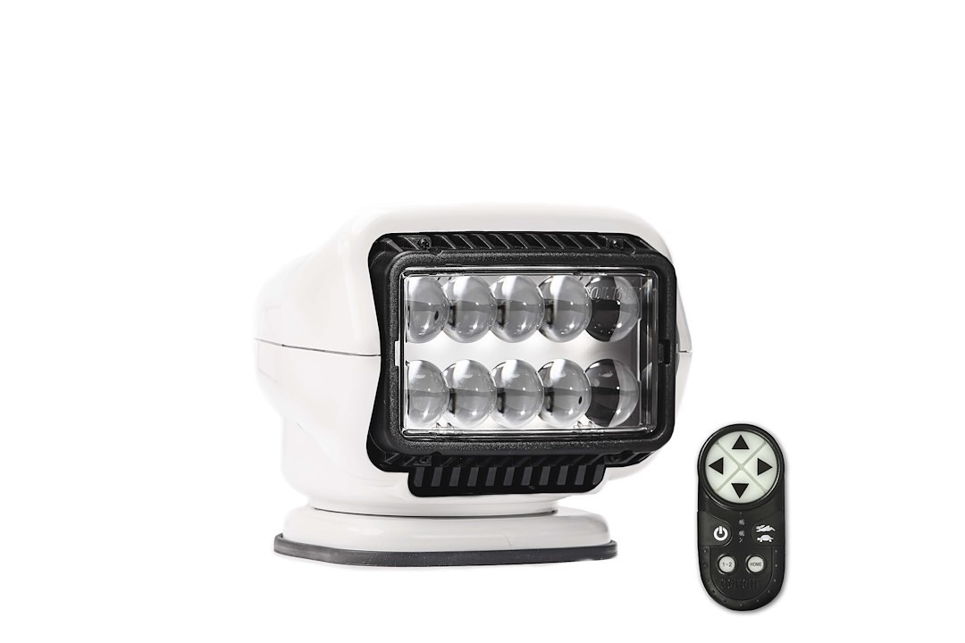 Golight Spotlight, 40 Watt LED, White Rectangular Housing, Permanent Mount, White Light, 7-1/2 Inch Depth X 7-1/4 Inch Width X 7 Inch Height – 30004ST