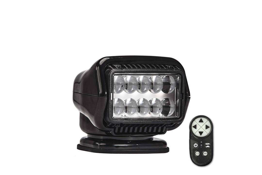 Golight Spotlight, 40 Watt LED, Black Rectangular Housing, Permanent Mount, White Light, 7-1/2 Inch Depth X 7-1/4 Inch Width X 7 Inch Height – 30514ST