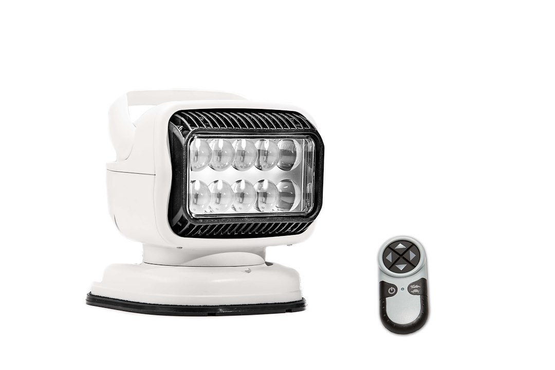 Golight Spotlight, Radioray ®, 40 Watt LED, White Rectangular Housing, Magnetic Mount, White Light – 79014GT