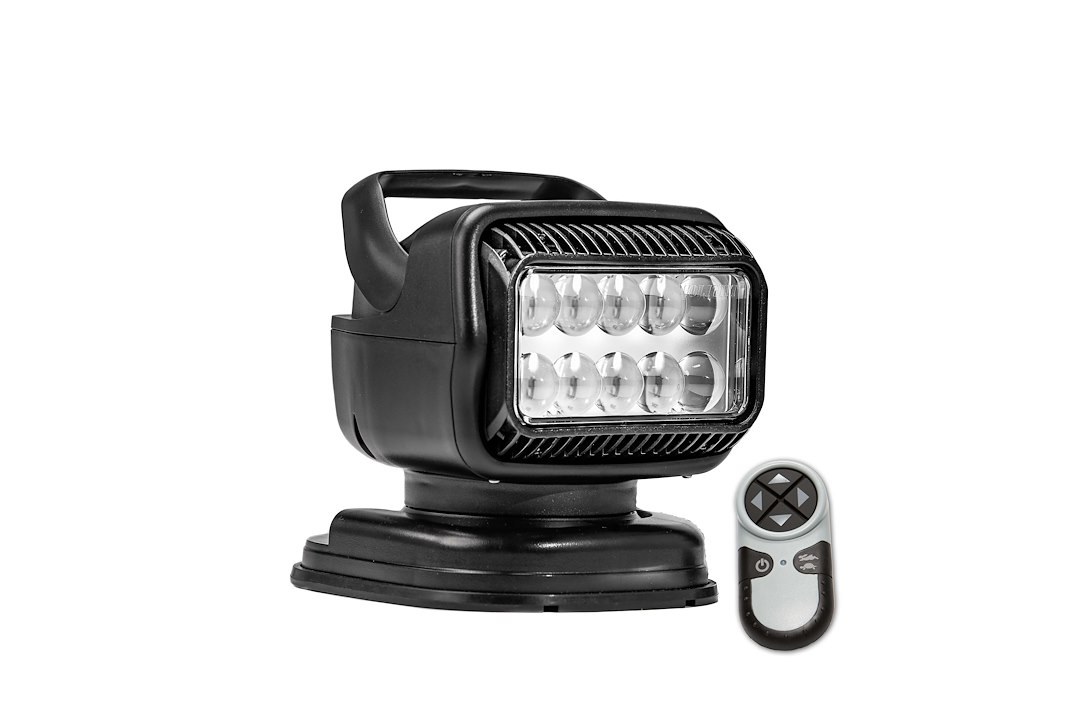 Golight Spotlight, 40 Watt LED, Black Rectangular Housing, Magnetic Mount, White Light, 8-1/2 Inch Depth X 7-1/4 Inch Width X 8 Inch Height – 79514GT