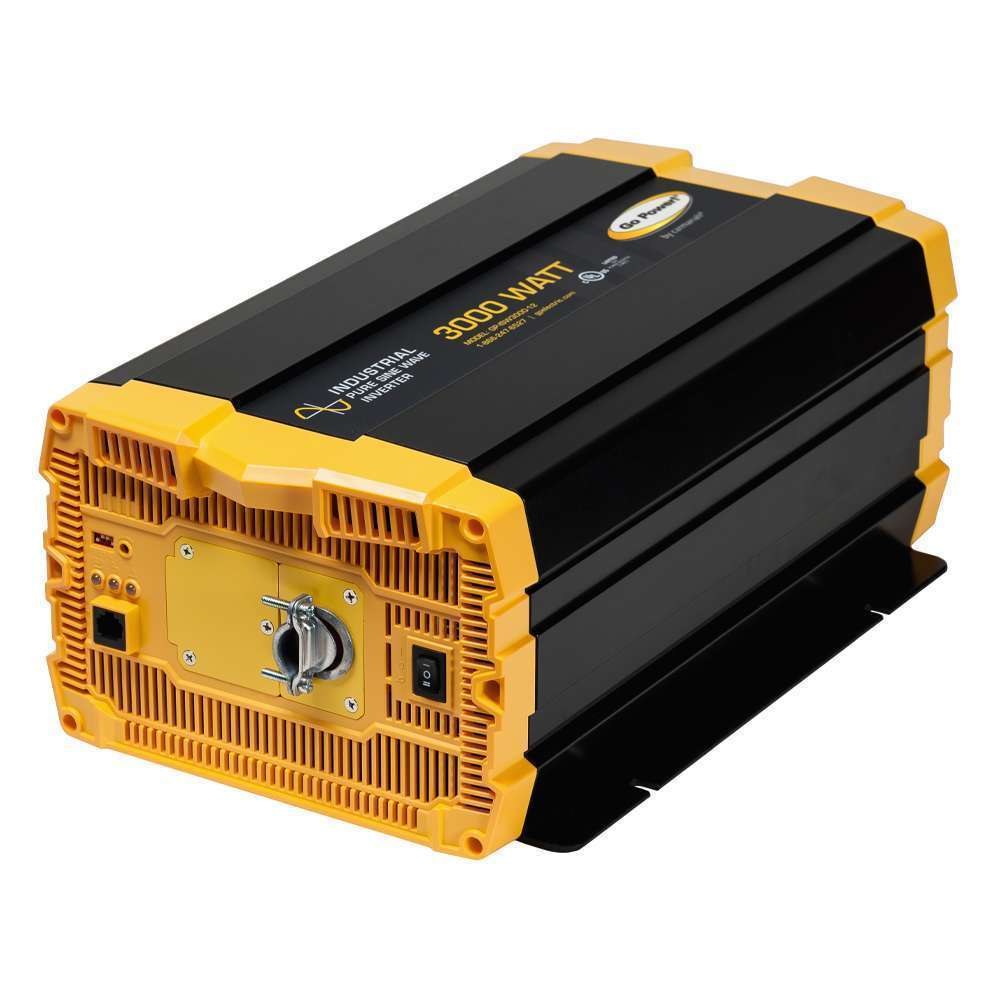 Go Power Power Inverter, Inverts 10.5 to 16.5 Volt DC to 100 to 120 Volt AC, Pure Sine Wave Inverter – GP-ISW3000-12