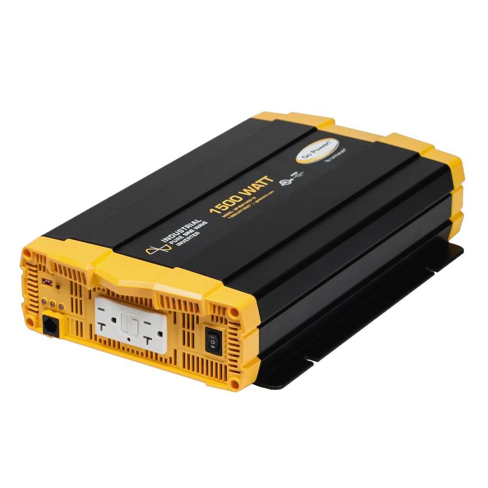 Go Power Power Inverter, Inverts 10.5 to 16.5 Volt DC to 100 to 120 Volt AC, Pure Sine Wave Inverter – GP-ISW1500-12