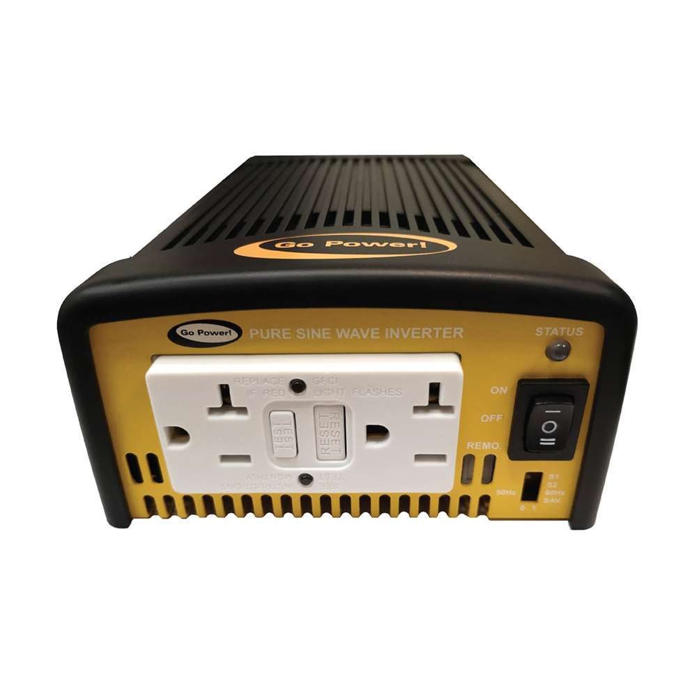Go Power Power Inverter, Inverts 10.5 to 16.5 Volt DC to 100 to 120 Volt AC, Pure Sine Wave Inverter, 400 Continuous Watts – GP-ISW400-12