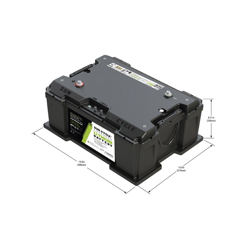 Go Power Battery, Sun Cycle ™, Solar Battery, Replacement for Lead Acid or AGM Batteries, 12.8 Volt, 300 Amp Capacity – GP-ADV-LIFEPO4-300