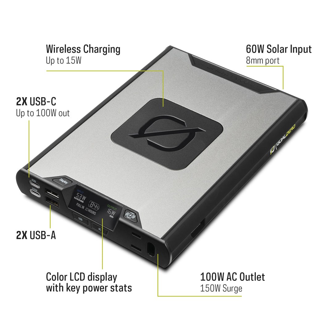 Goal Zero Power Bank, Sherpa 100AC, 6400 Mah Capacity – 22200