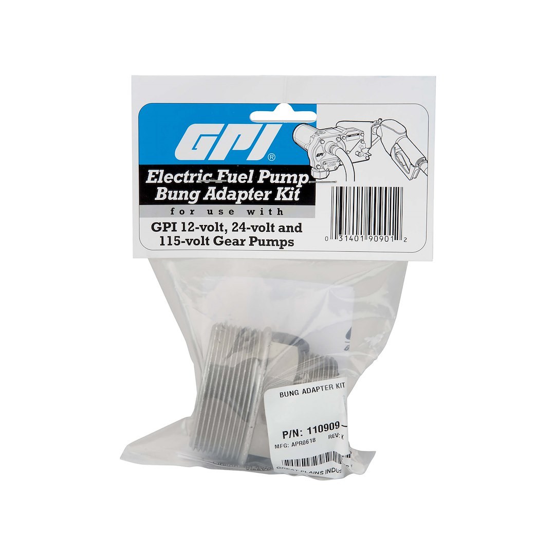 Gpi Liquid Transfer Tank Pump Adapter, For Use with Gpi 12 Volt/ 24 Volt/ and 115 Volt Pumps, 2 Inch NPT Thread, Single – 110909-1