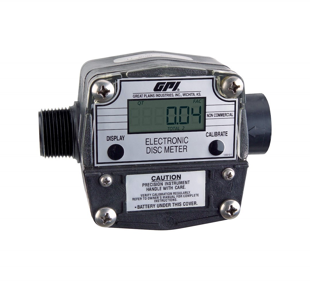 Gpi Flow Meter, Lm Series, For Antifreeze and Engine Oils, Display Reads Gallons/ Litres/ Pints/ Quarts, 7.5 to 76 Lpm, Digital Display – 120000-28