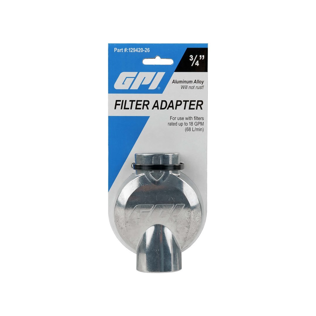 Gpi Liquid Transfer Tank Pump Adapter, For Use with Fuel Transfer Pumps, 3/4 Inch NPT Thread, 18 Gallon Per Minute, Aluminum, Single – 129420-26