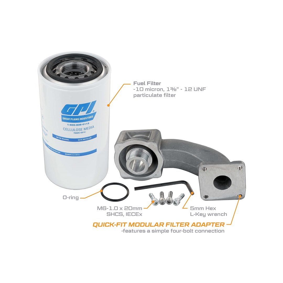 Gpi Liquid Transfer Tank Pump Filter, Quick-Fit, Modular Filter Adapter Kit, Removes Particulates – 129500-01