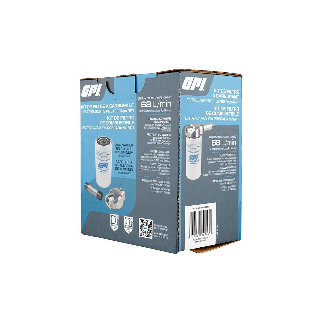 Gpi Fuel Filter, Particulate, For Fuel Transfer Pumps, Diesel Fuel (biodiesel Blends Up to B20)/ Gasoline (gasohol Up to E15)/ Kerosene – 129500-06