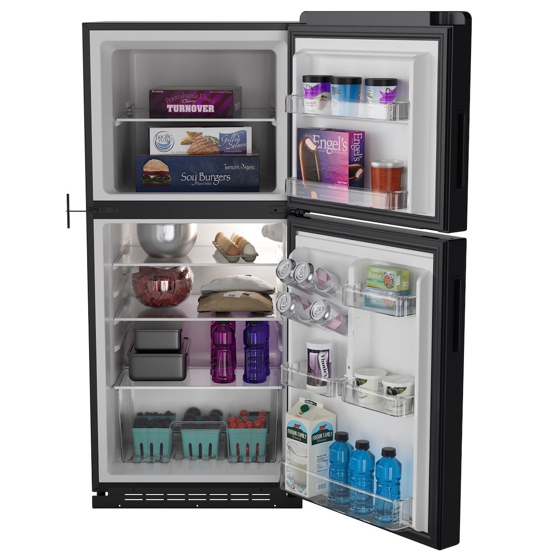 Ge Appliance Refrigerator, Ge Profile™, Dual Compartment 2 Door Refrigerator with Top Freezer, 8.3 Cubic Foot – PPV08R5YRBB