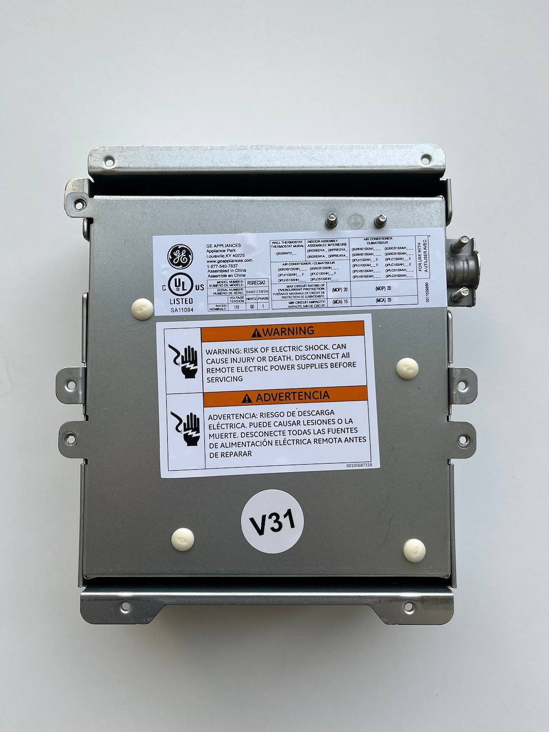 Ge Appliance Air Conditioner Control Box Assembly, For Single Zone Standard 3 Wire, Compatible with Rvac Models – RGREC3A