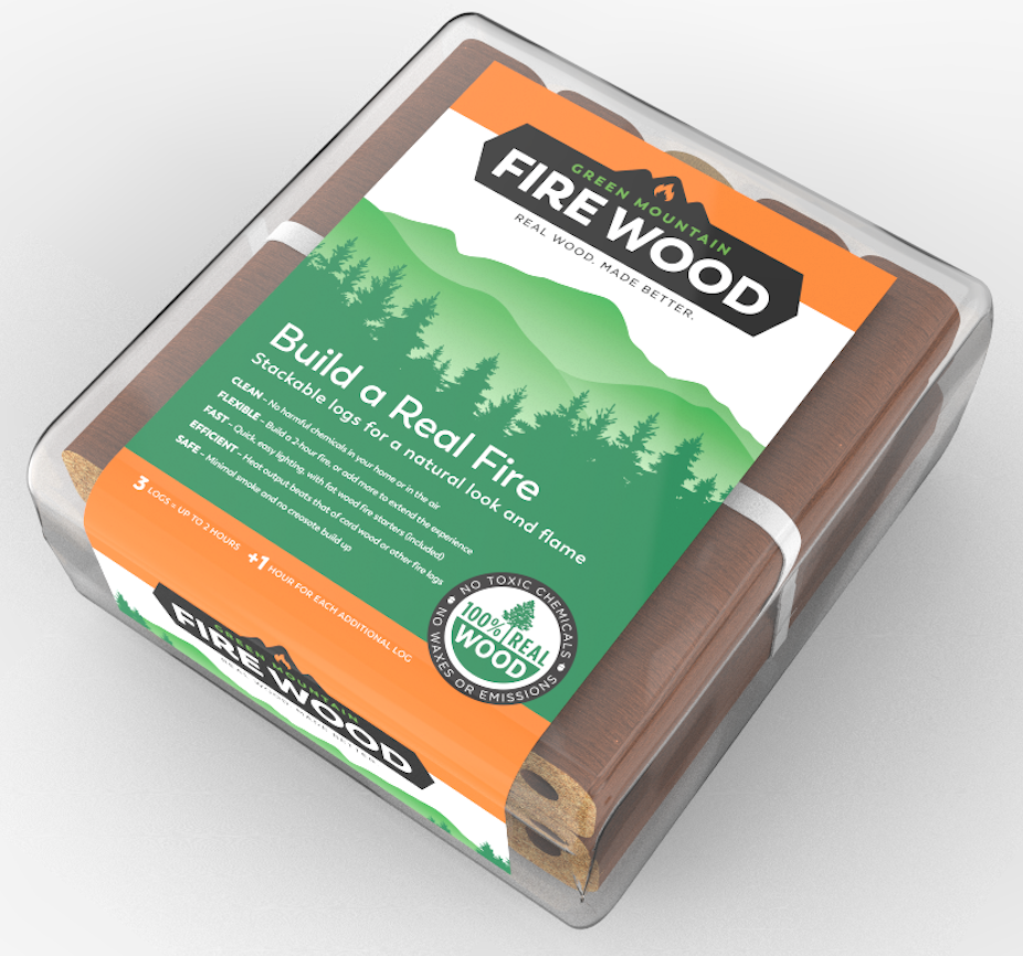 Green Mounta Firewood, For Wood Fire Stove/ Furnace/ Fireplace/ Fire Pit/ Camp Fires, Compressed Saw Dust Shavings and Wood Chips – GMFW 8 PACK