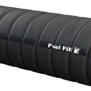 Gates Fuel Filler Hose, 2 Inch Inside Diameter, 3 Foot Length, Corrugated Wire Reinforced Nitrile Rubber, Black, Without Clamps – 23932