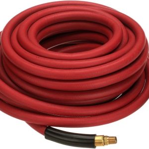 Gates Air Hose, Safety Stripe ®, 3/8 Inch Inside Diameter, 23/32 Inch Outside Diameter, 50 Foot Length, 300 PSI Working Pressure – 27489