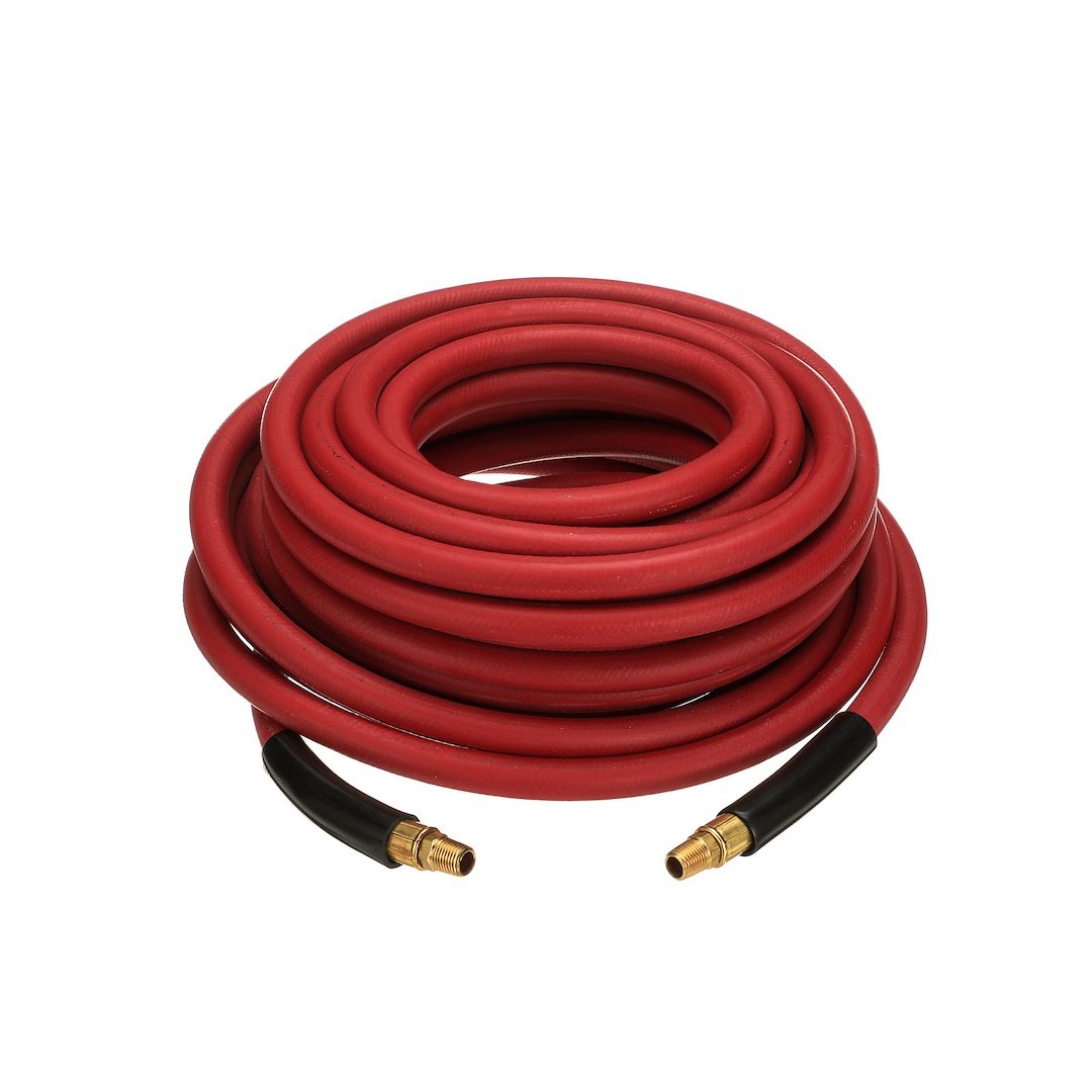 Gates Air Hose, Safety Stripe ®, 3/8 Inch Inside Diameter, 23/32 Inch Outside Diameter, 50 Foot Length, 300 PSI Working Pressure – 27489
