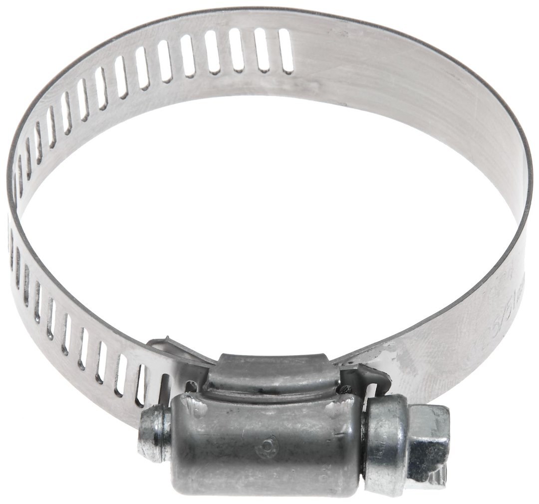 Gates Hose Clamp, Super Hex, 5/16 Inch to 1/2 Inch Clamping Range, Worm Gear Style, Deep Slot Hex-Head Screw, Stainless Steel, Single – 32008