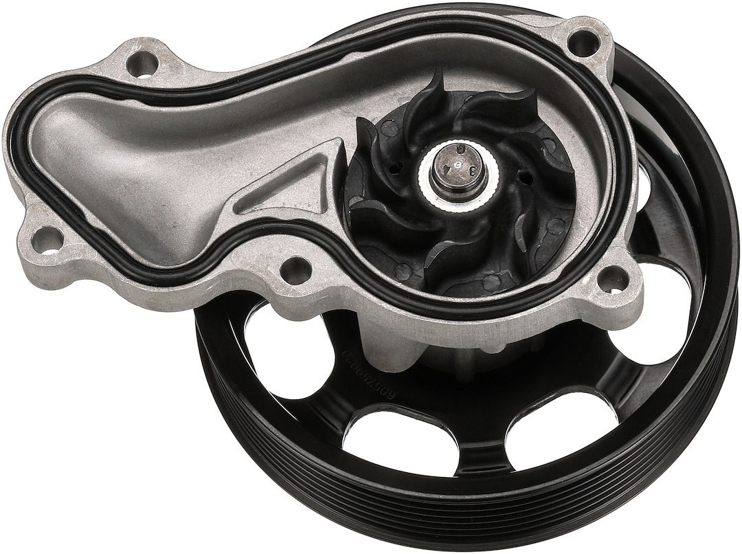 Gates Water Pump, Plastic Impeller, Cast Aluminum Housing, Standard Impeller Rotation, With Pulley – 41220