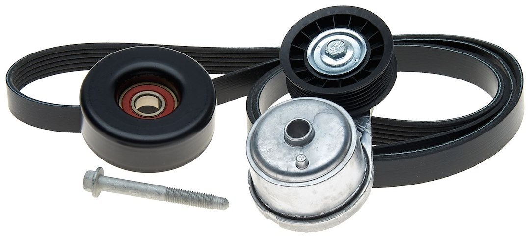 Gates Serpentine Belt Drive Component Kit, Complete ™ Micro-V ®, With Part Numbers K060966/ 38103/ 38001 – 90K-38103C