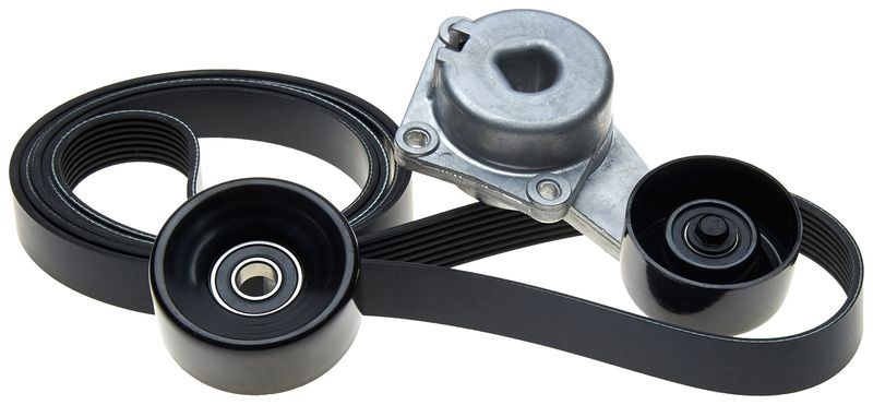 Gates Serpentine Belt Drive Component Kit, Complete ™ Micro-V ®, With Part Numbers K080991HD/ 38133/ 38022 – 90K-38133