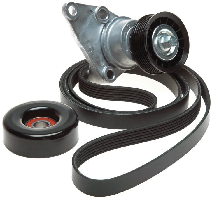 Gates Serpentine Belt Drive Component Kit, Complete ™ Micro-V ®, With Part Numbers K060923/ 38158/ 38001 – 90K-38158