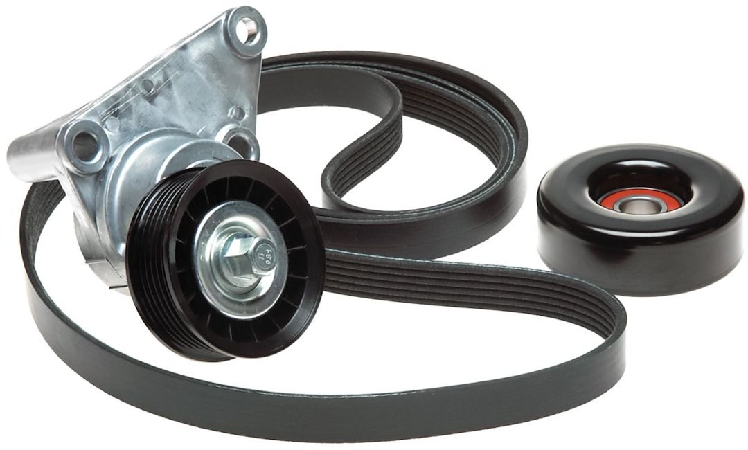 Gates Serpentine Belt Drive Component Kit, Complete ™ Micro-V ®, With Part Numbers K060930/ 38158/ 38001 – 90K-38158B