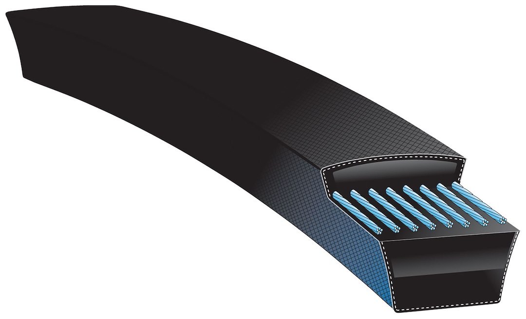 Gates Accessory Drive Belt, Hi-Power® II, 126.9 Inch Length, 0.88 Inch Width, Polyester Cord – C124