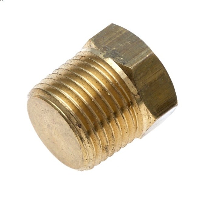 Gates Fitting Plug/ Fitting Cap, 1/4 Inch-14 Male Threaded Plug, Gold, Brass, Single – G60601-0004