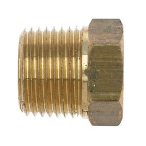 Gates Fitting Plug/ Fitting Cap, 3/8 Inch-18 Male Threaded Plug, Gold, Brass, Single – G60601-0006
