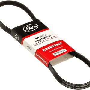 Gates Serpentine Belt, Micro-V ® Stretch Fit ®, 34-1/4 Inch Outside Circumference, 4 Rib – K040338SF