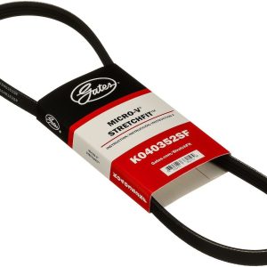 Gates Serpentine Belt, Micro-V ® Stretch Fit ®, 35-7/8 Inch Outside Circumference, 4 Rib – K040352SF