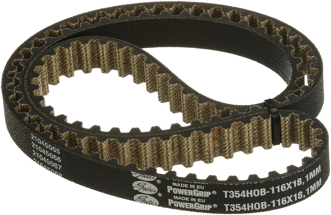 Gates Timing Belt, Black, Fiberglass Cord, 44 Inch Pitch Length, 0.7 Inch Top Width – T354HOB