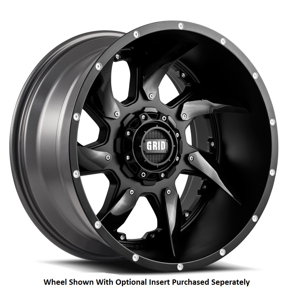 Grid Off-Road Wheel, GD01, 18 Inch Diameter X 9 Inch Width, 5 X 150 Millimeter/ 5 X 5.90 Inch Bolt Pattern – GD0118090550B1510