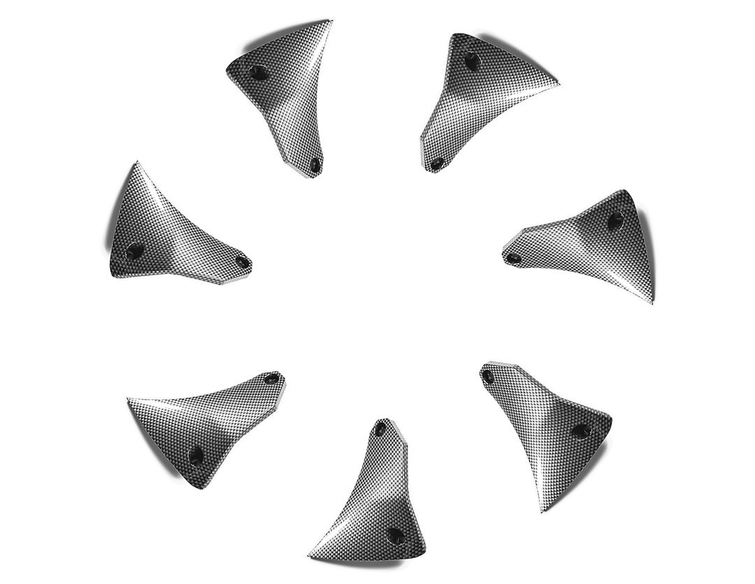 Grid Off-Road Wheel Spoke Insert, Fits GD01 Series 22 X 12 Size Rims, Carbon Fiber, Plastic, Set of 7 Equips One Wheel, With Screws – 1221CAINL