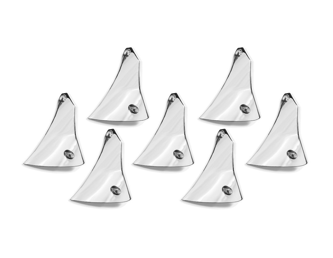 Grid Off-Road Wheel Spoke Insert, Fits GD01 Series 22 X 12 Size Rims, Chrome Plated, Plastic, Set of 7 Equips One Wheel, With Screws – 1221CHINL