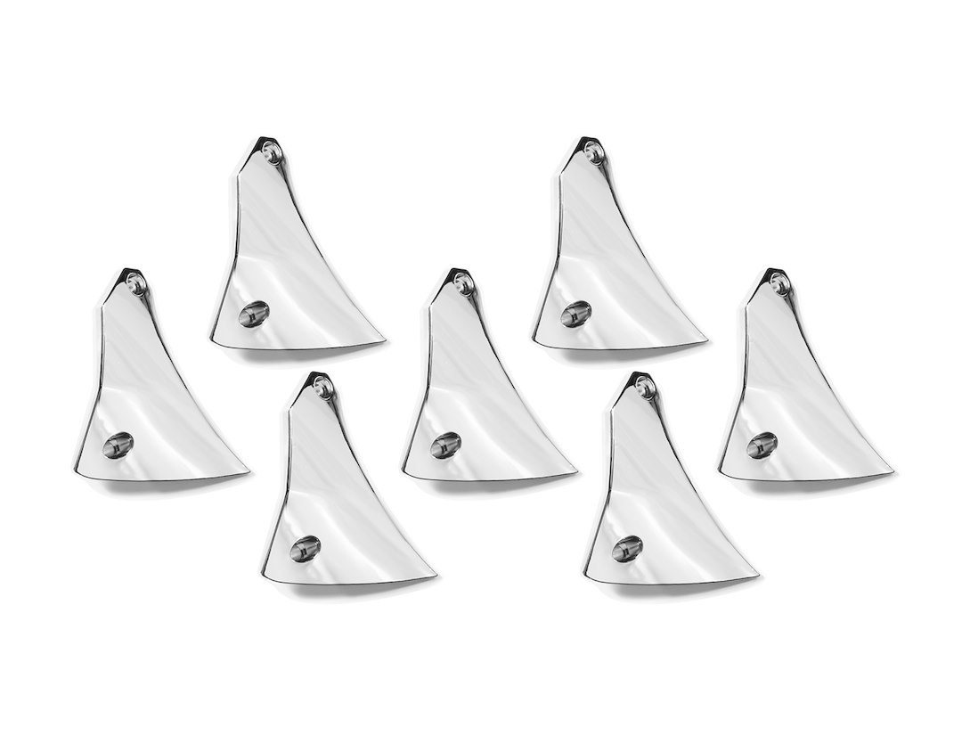 Grid Off-Road Wheel Spoke Insert, Fits GD01 Series 22 X 12 Size Rims, Chrome Plated, Plastic, Set of 7 Equips One Wheel, With Screws – 1221CHINR