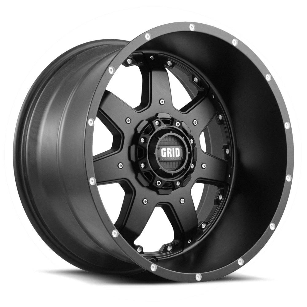 Grid Off-Road Wheel, GD01, 20 Inch Diameter X 9 Inch Width, 8 X 180 Millimeter/ 8 X 7.09 Inch Bolt Pattern – GD0120090880B124