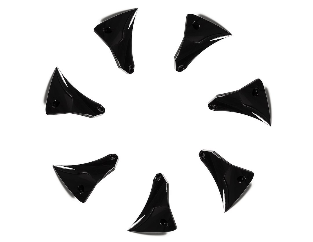 Grid Off-Road Wheel Spoke Insert, Fits GD01 Series 20 X 9 Size Rims, Black, Plastic, Set of 7 Equips One Wheel, With Screws – 129BLINL