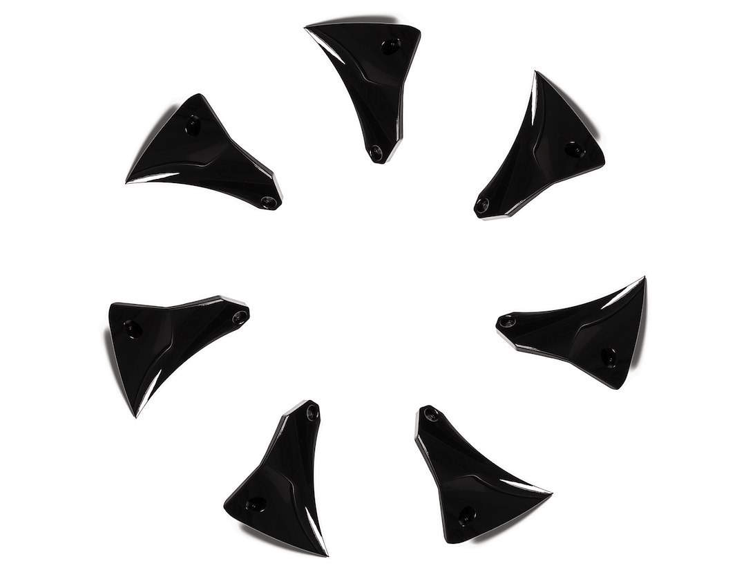 Grid Off-Road Wheel Spoke Insert, Fits GD01 Series 20 X 9 Size Rims, Black, Plastic, Set of 7 Equips One Wheel, With Screws – 129BLINR