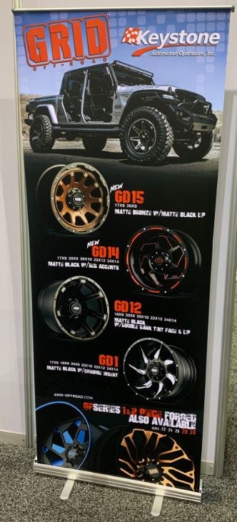 Grid Off-Road Display Banner, 2020 Grid Off Road Wheel Roll-Up Banner – 2020BANNER