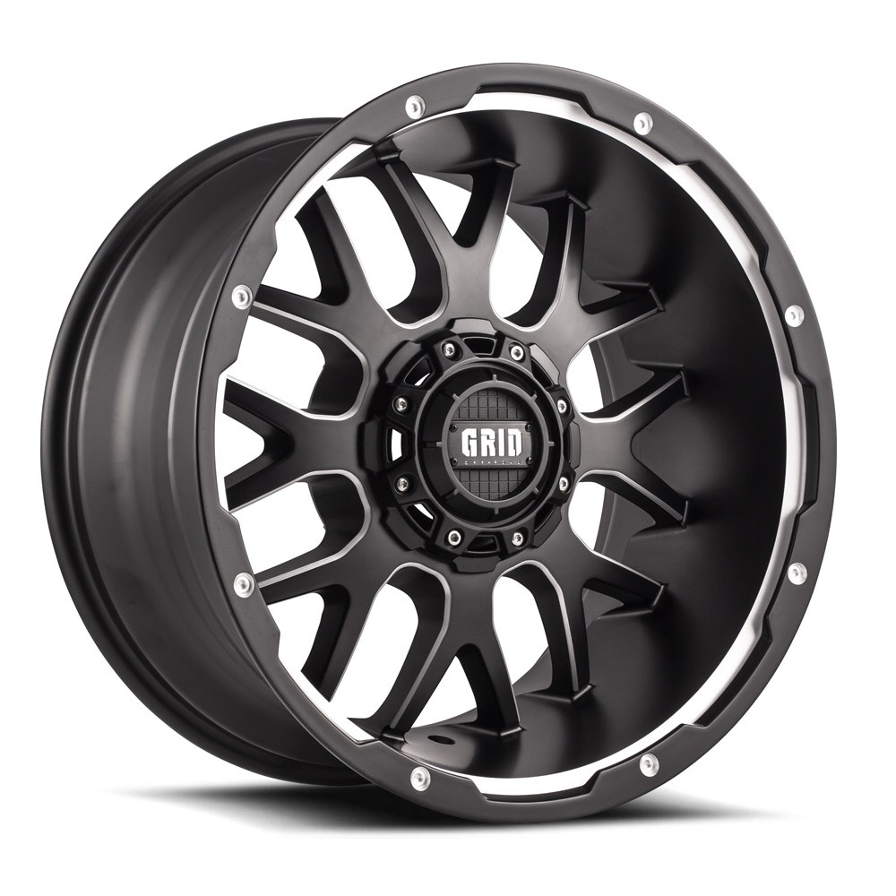 Grid Off-Road Wheel, GD02, 20 Inch Diameter X 9 Inch Width, 6 X 114.3 Millimeter/ 6 X 4.50 Inch Bolt Pattern – GD0220090645F3566