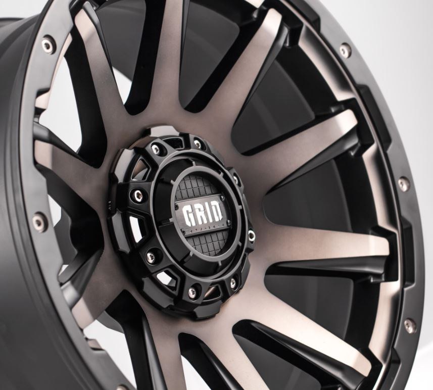 Grid Off-Road Wheel, GD05, 20 Inch Diameter X 10 Inch Width, 6 X 135 Millimeter/ 6 X 5.31 Inch Bolt Pattern – GD0520100635D287