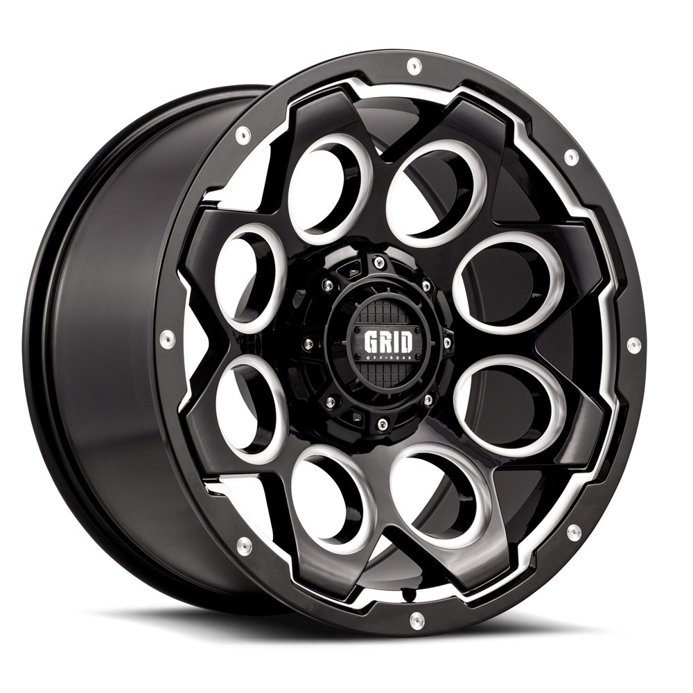 Grid Off-Road Wheel, GD08, 18 Inch Diameter X 9 Inch Width, 5 X 127 Millimeter/ 5 X 5.00 Inch Bolt Pattern – GD0818090527M278