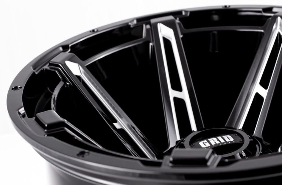Grid Off-Road Wheel, GD12, 20 Inch Diameter X 9 Inch Width, 8 X 180 Millimeter/ 8 X 7.09 Inch Bolt Pattern – GD1220090880M124