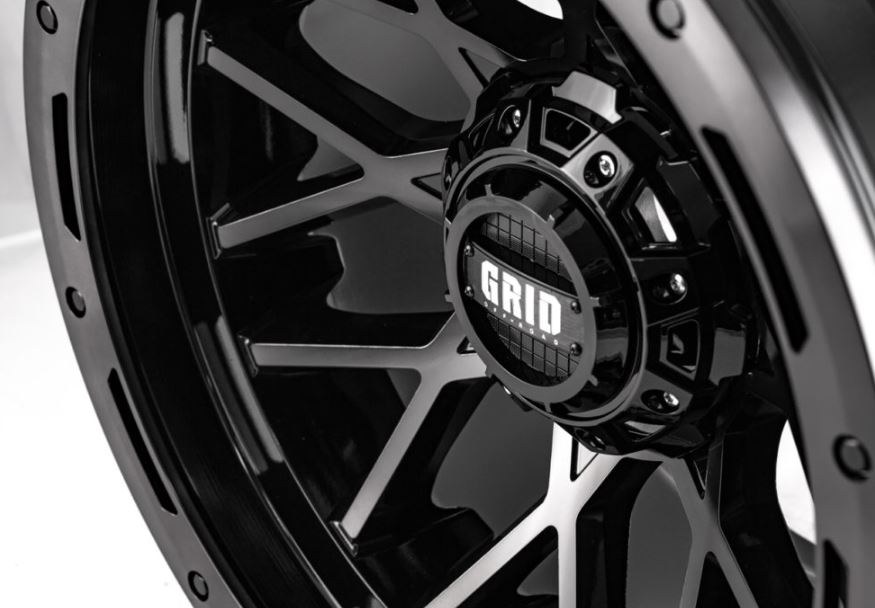 Grid Off-Road Wheel, GD13, 20 Inch Diameter X 10 Inch Width, 8 X 180 Millimeter/ 8 X 7.09 Inch Bolt Pattern – GD1320100880S224