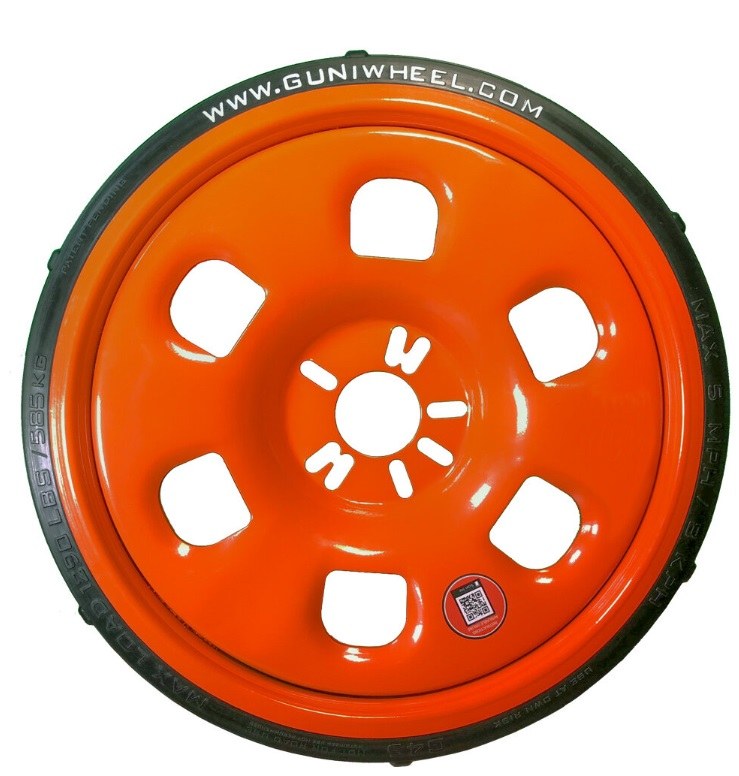 Guniwheel Temporary Repair Shop Wheel, 45 Series, Fits Most 4 and 5 Lug Bolt Pattern, 22.5 Inch Diameter X 3 Inch Width – GW.2445