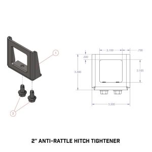 Gen-Y Hitch Trailer Hitch Receiver Tube Anti Rattle Bracket, Use with 2 Inch Reciever, Bolt-On – GH-102229