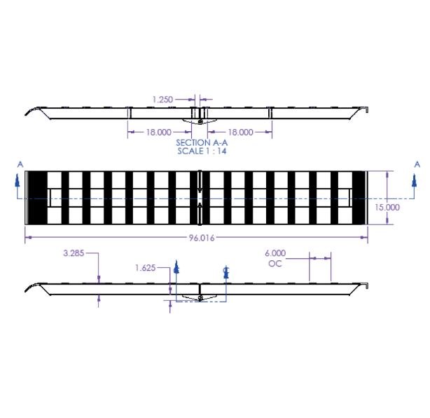 Gen-Y Hitch Bed Ramp, Ramps, Folding, 8 Foot Length, 15 Inch Width, 3000 Pound Capacity, Aluminum, Set of 2 – GH-102595