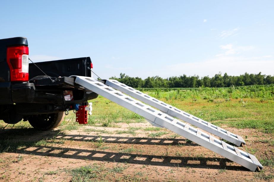Gen-Y Hitch Bed Ramp, Ramps, Folding, 8 Foot Length, 15 Inch Width, 3000 Pound Capacity, Aluminum, Set of 2 – GH-102595