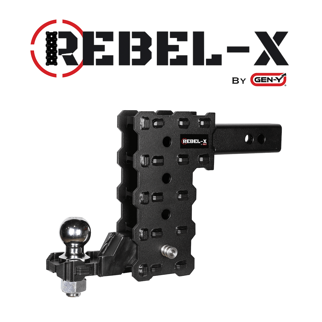 Gen-Y Hitch Trailer Hitch Ball Mount, Phantom, Fits 2 Inch Receiver, 7000 Gross Trailer Weight, Adjustable, Non-Stowable – GH-13053X